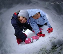 Actividades con niños en la nieve