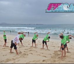 entrenando en la Playa de El Cotillo