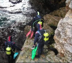 Buceo en cueva del Moraig-Benitachell