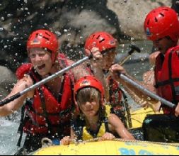 Rafting Esera, adultos, familias y niños