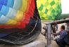 Momentos antes del paseo en globo