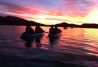 kayak al atardecer