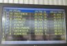 Pantalla de tiempos en zona de público