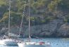 Fondeados en Cala Salada